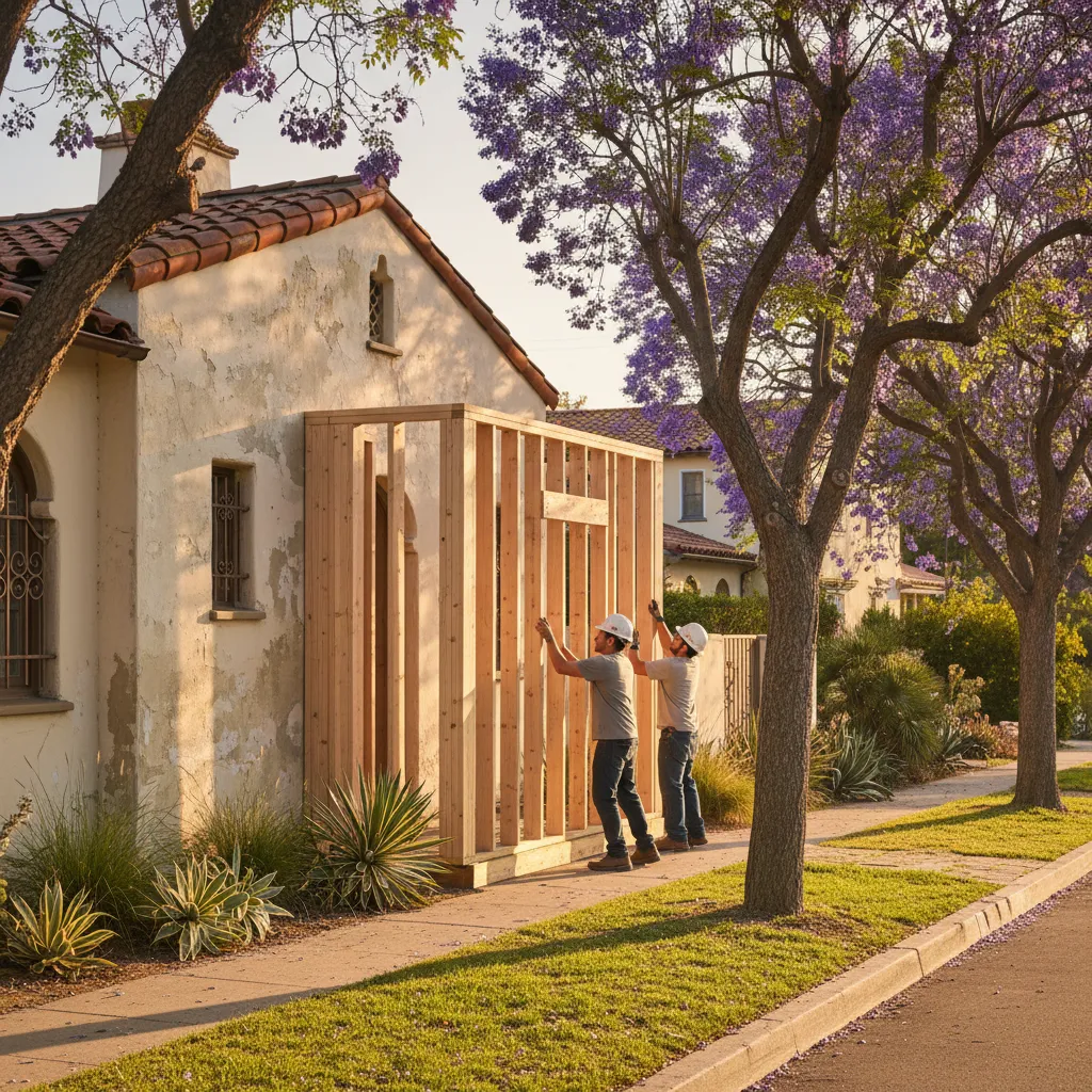 attached adu construction project 1 in Van Nuys