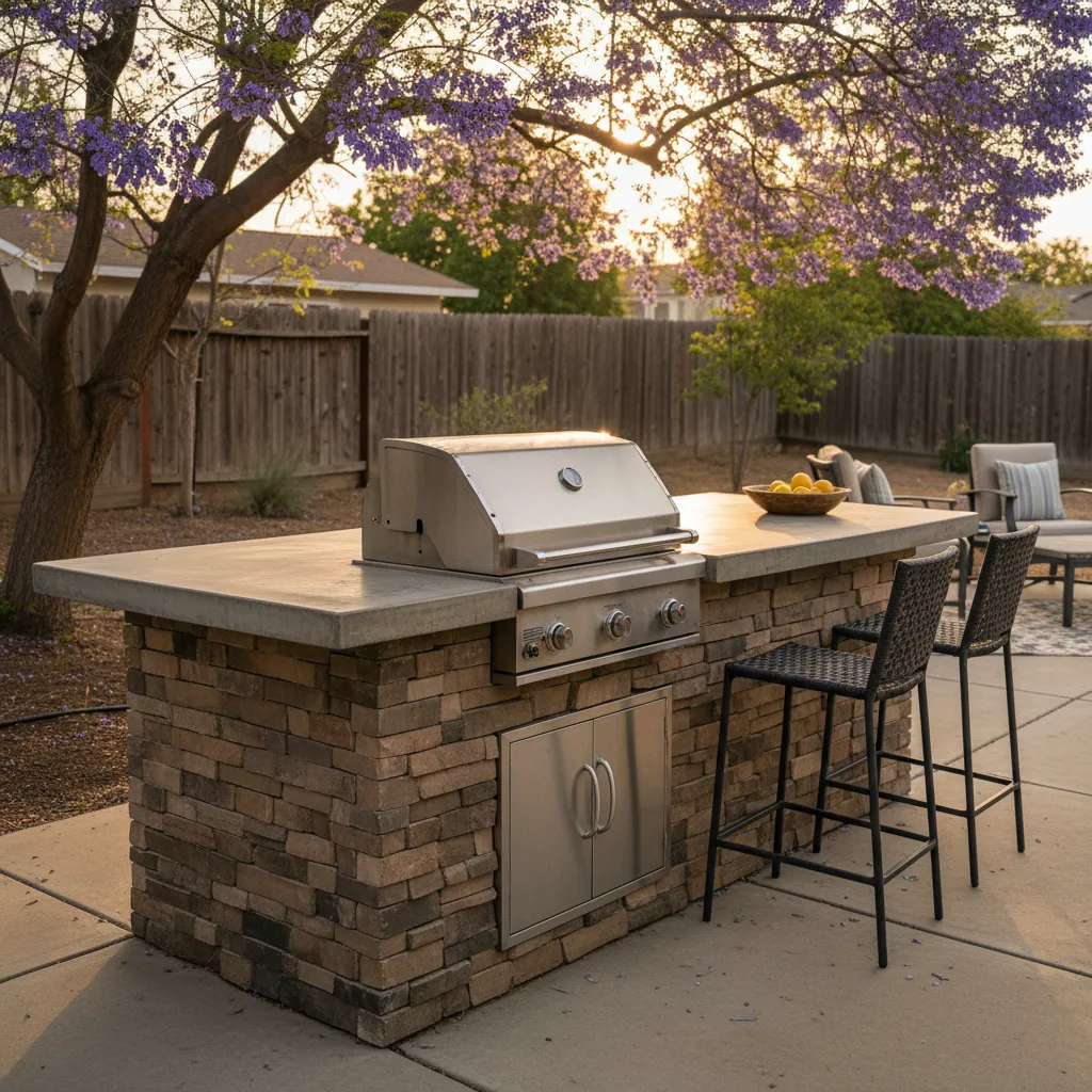 bbq island construction project 2 in Van Nuys