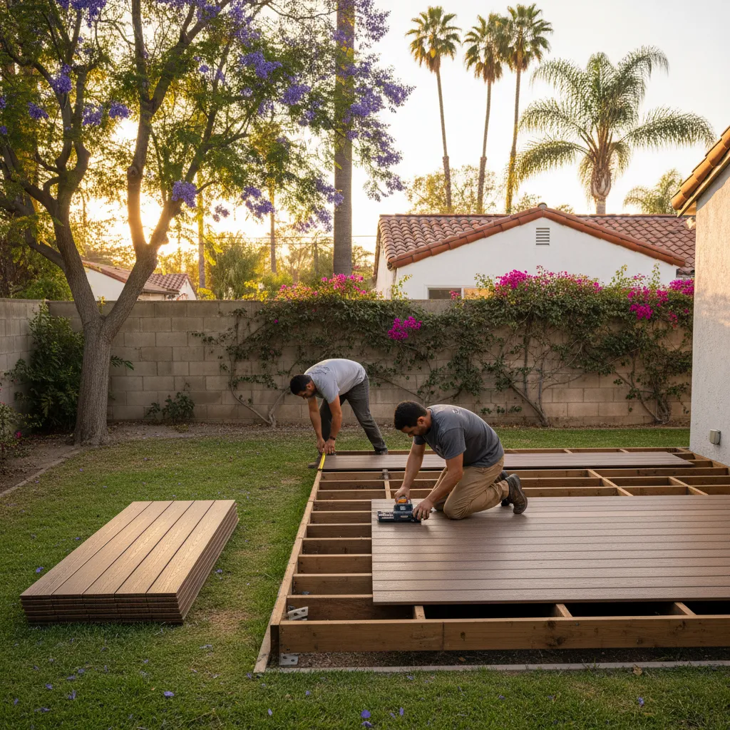 composite deck installation project 1 in Van Nuys