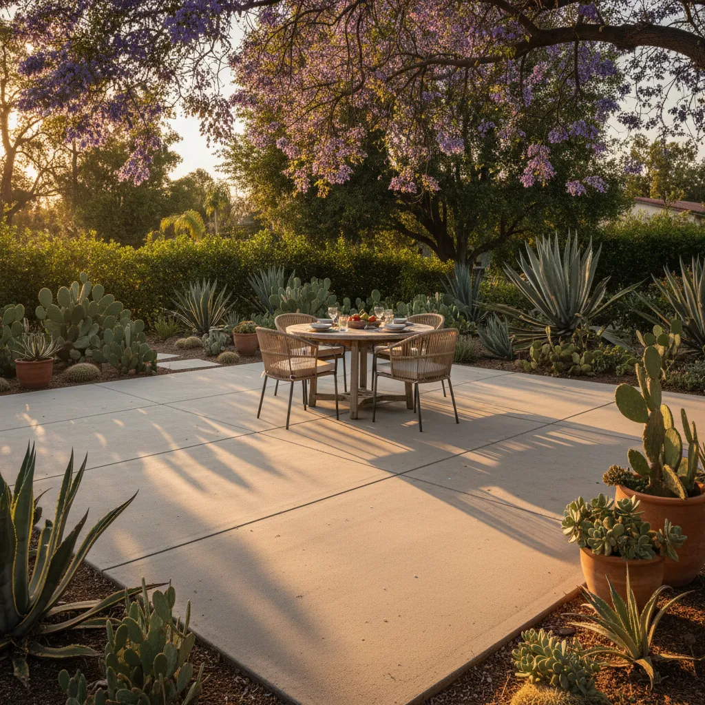 concrete patio installation project 2 in Van Nuys