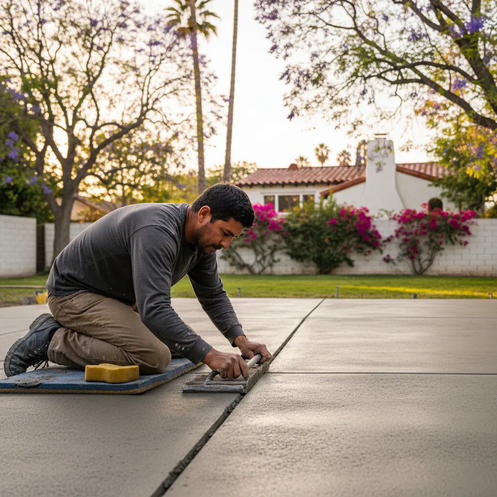 concrete patio installation project 3 in Van Nuys