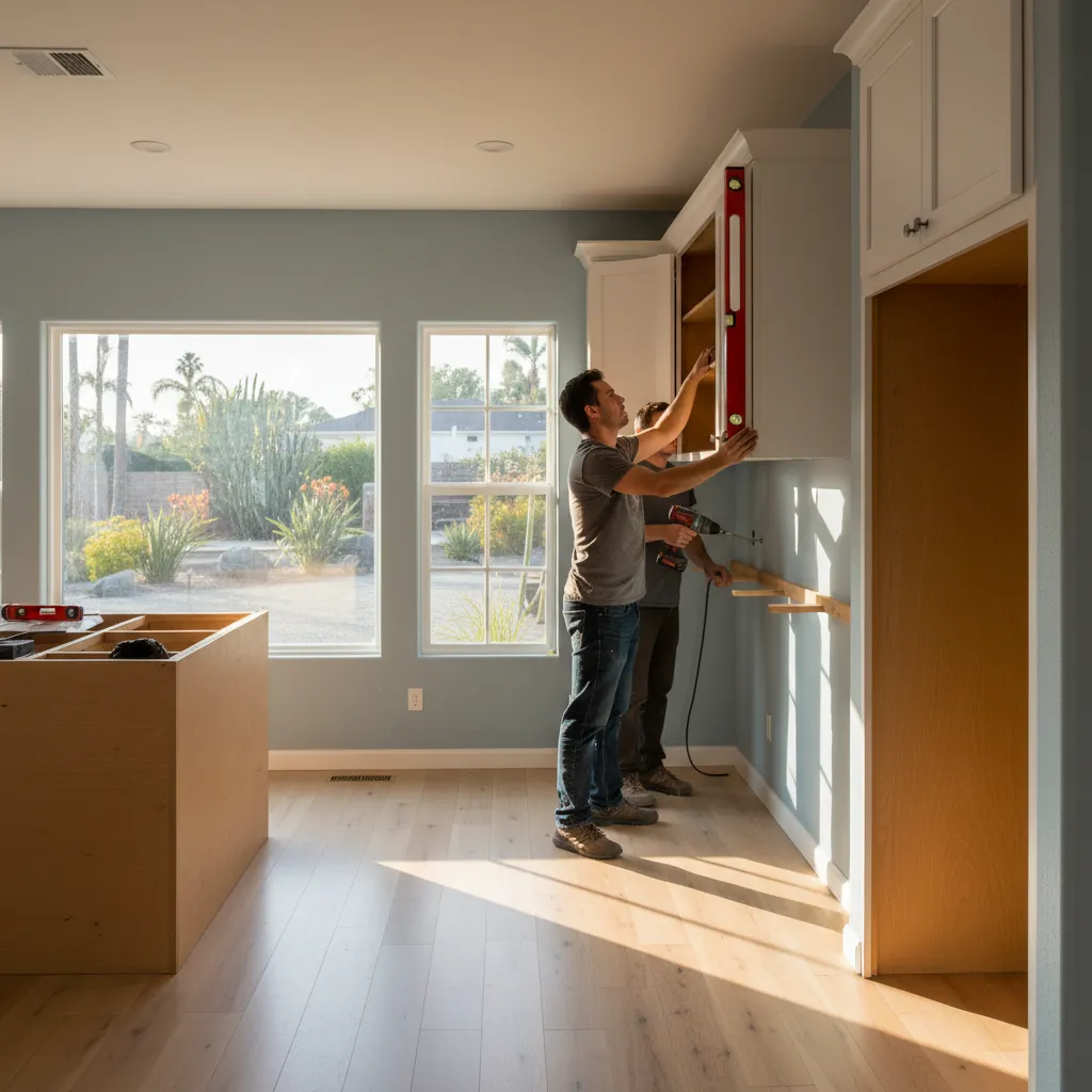 custom cabinet installation project 1 in Van Nuys