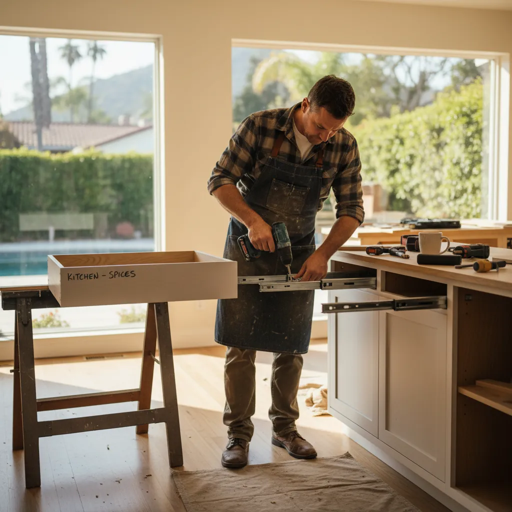 custom cabinet installation project 3 in Van Nuys