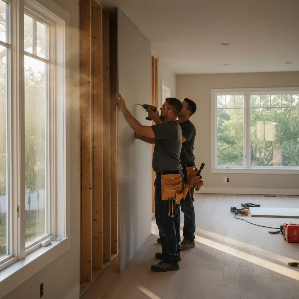 drywall installation project 1 in Van Nuys