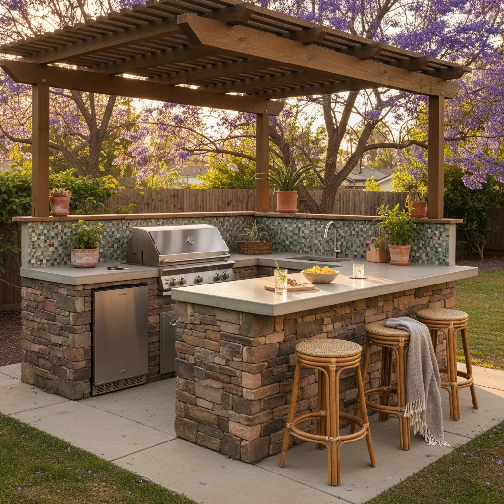 outdoor kitchen build project 2 in Van Nuys