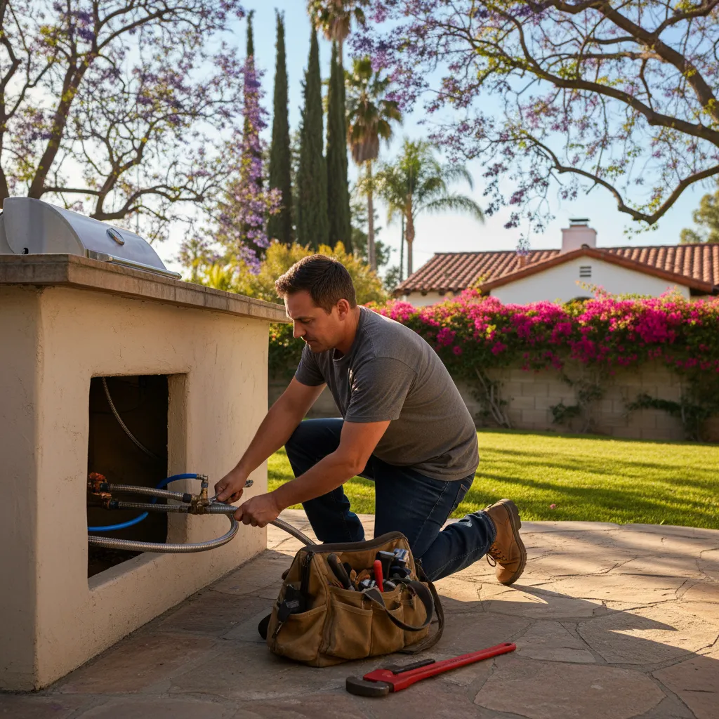 outdoor kitchen build project 3 in Van Nuys