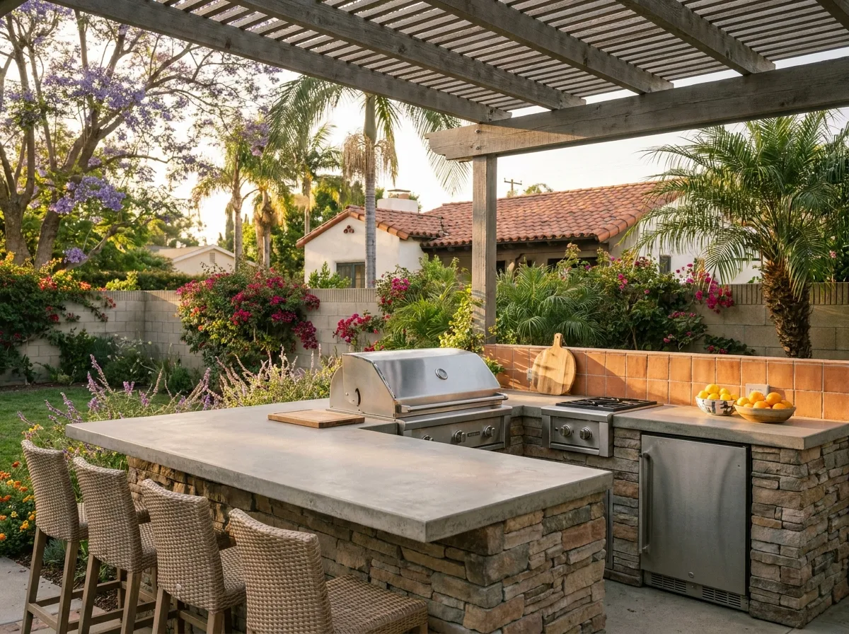 outdoor kitchen build project 4 in Van Nuys