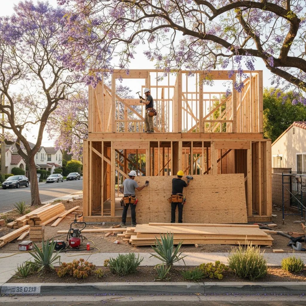 residential construction project 1 in Van Nuys