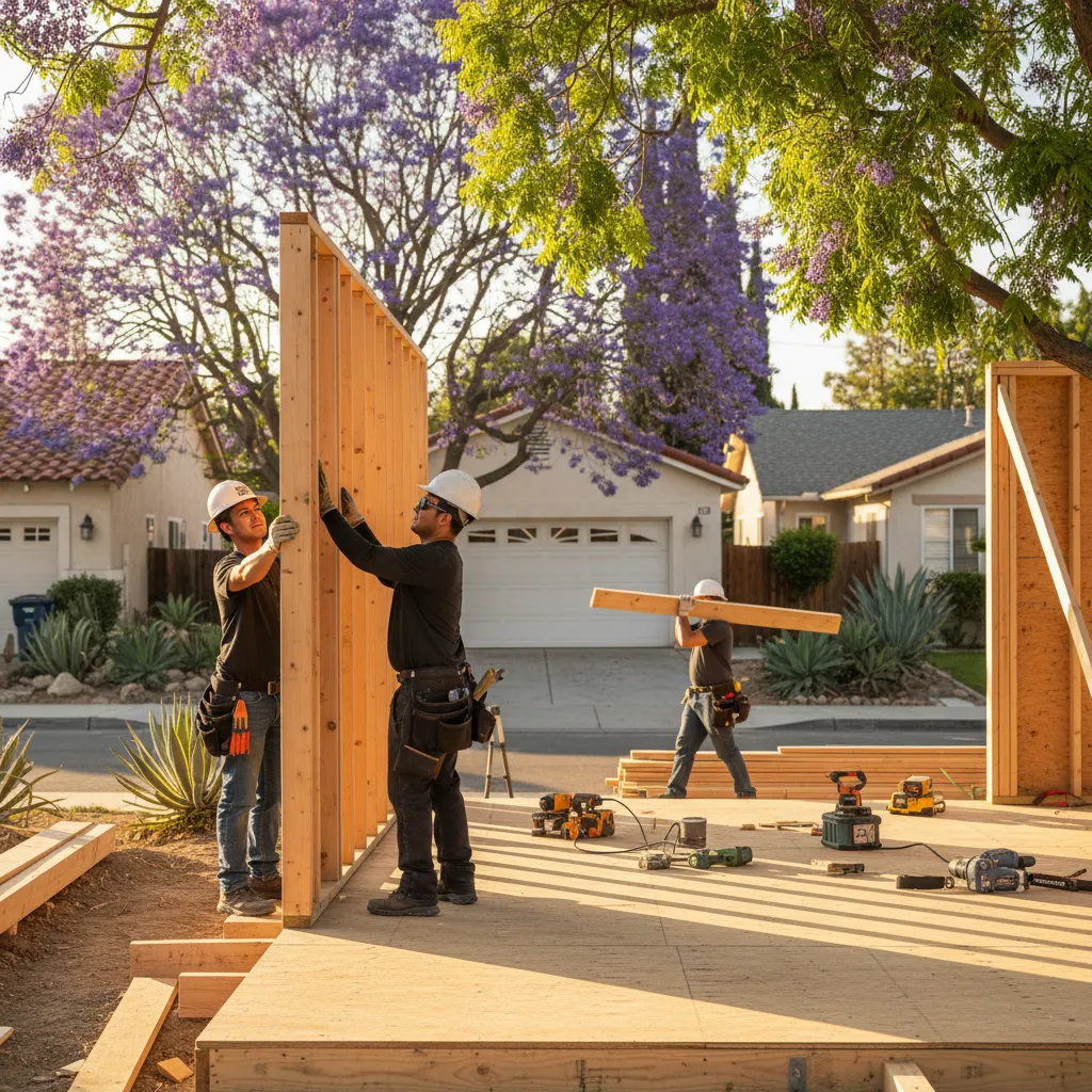 structural framing project 1 in Van Nuys