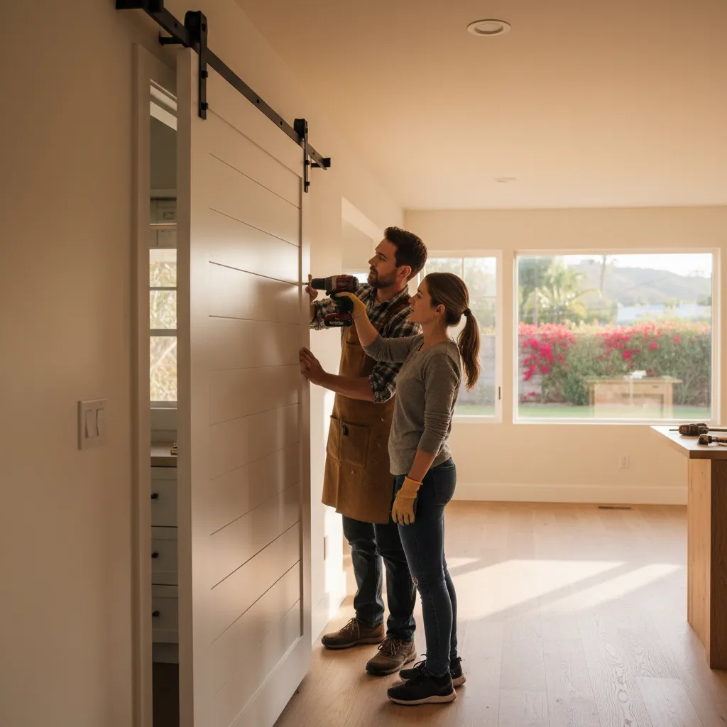 Walk-in pantry shelving and storage configuration