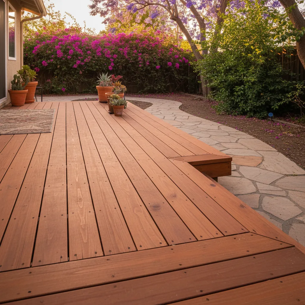 wood deck construction project 2 in Van Nuys